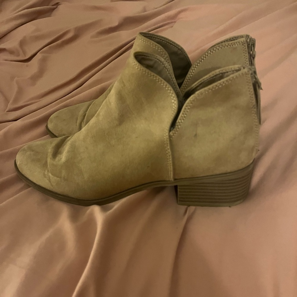 Tan Suede booties
